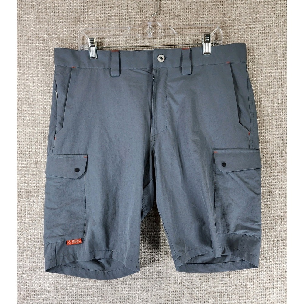 Stellar Equipment Cargo Shorts Mens Large Gray Stellar Technical Hiking 36x10